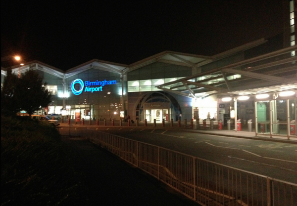 Birmingham Airport at Night. Image, Economy Class and BEyond