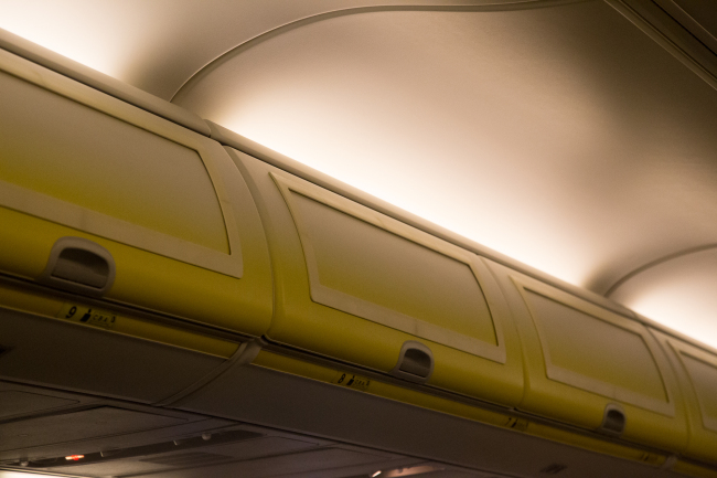 Ryanair fading cabin. 