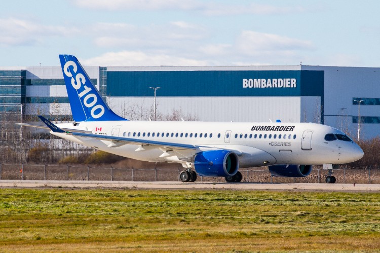 The Bombardier CS100 has a successful first flight