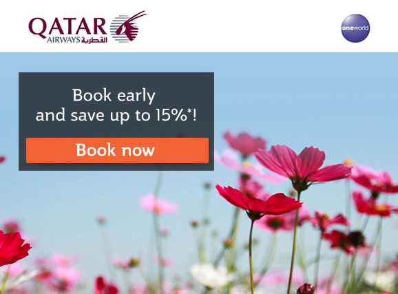 Qatar Airways 15% off