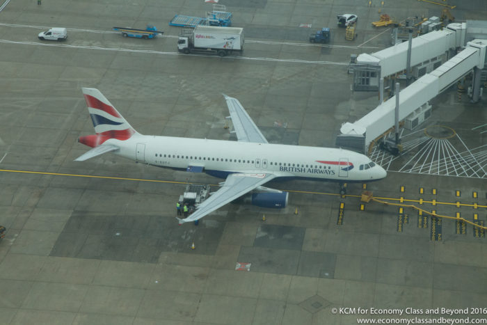 British Airways A320 from Heathrow Tower