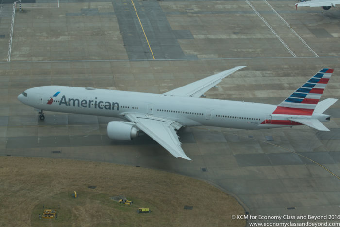 American Airlines Boeing 777 taxing out 