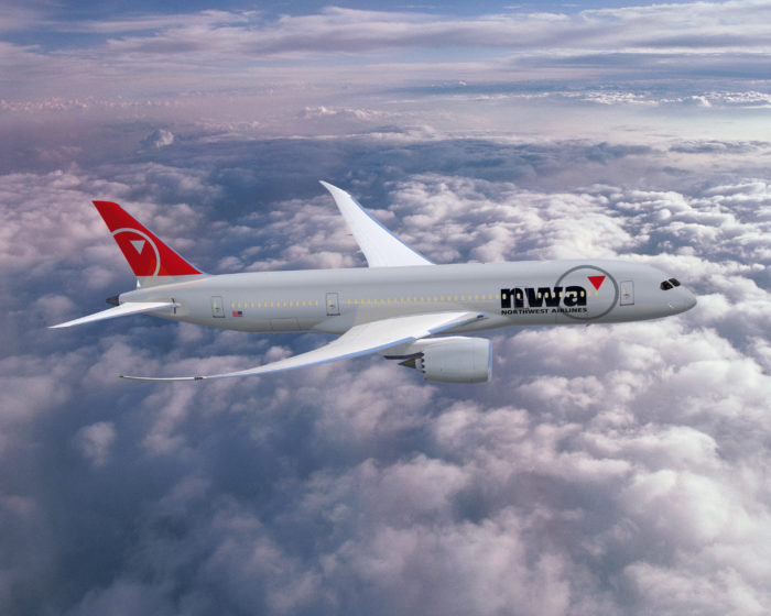 Northwest Airlines Boeing 787 - Order cancelled by Delta - Rendering (c) The Boeing Company