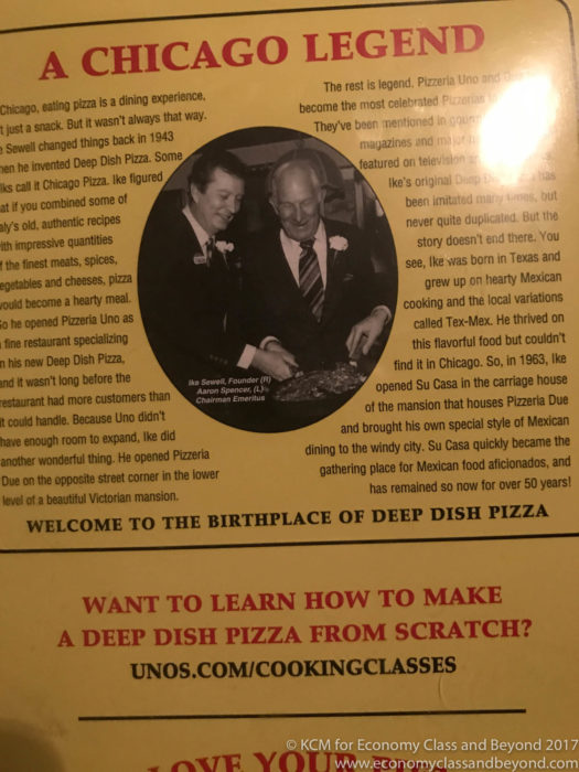 Deep Dish Pizza - Pizza Uno, Chicago