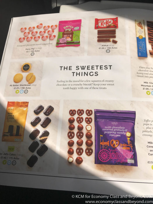 a page of a magazine with a variety of candy
