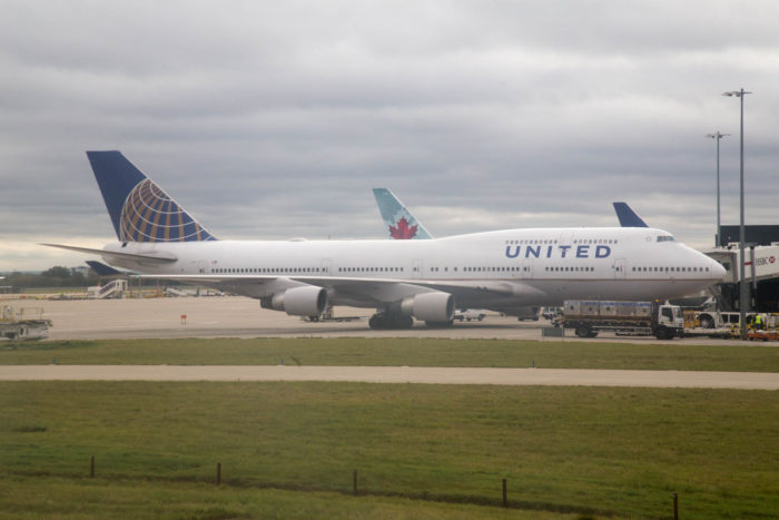 United Airlines Boeing 747-400 at London Heathrow - Image, Economy Class and Beyond