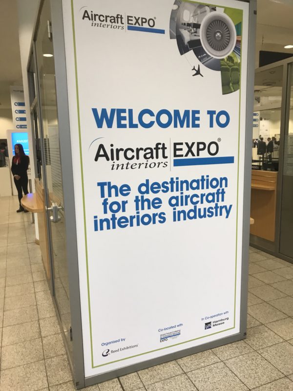 Aircraft Interiors Expo sign AIX