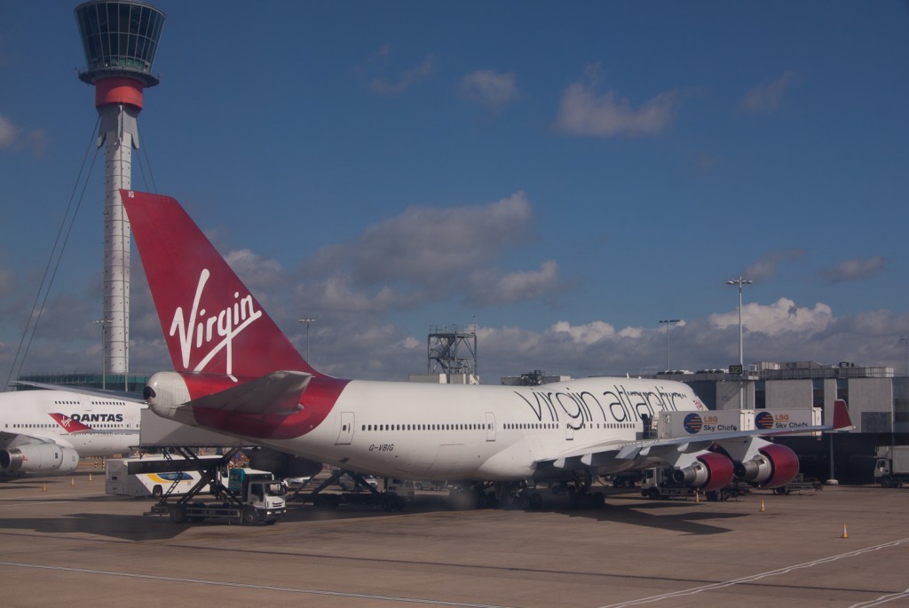 Virgin Atlantic Boeing 747-400 at London Heathrow T3