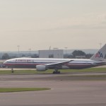 American Airlines Boeing 777-200 taking off From London Heathrow