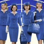 a group of women wearing blue uniforms