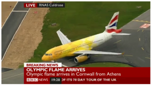 an airplane on a runway