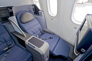 a seat in a plane