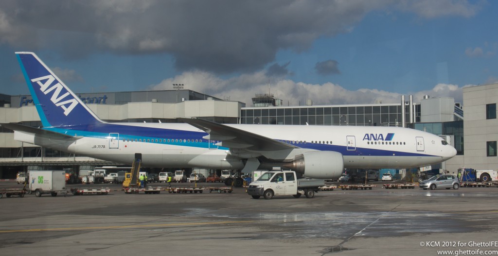 a large airplane parked at an airport