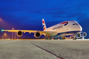 a large airplane on a runway