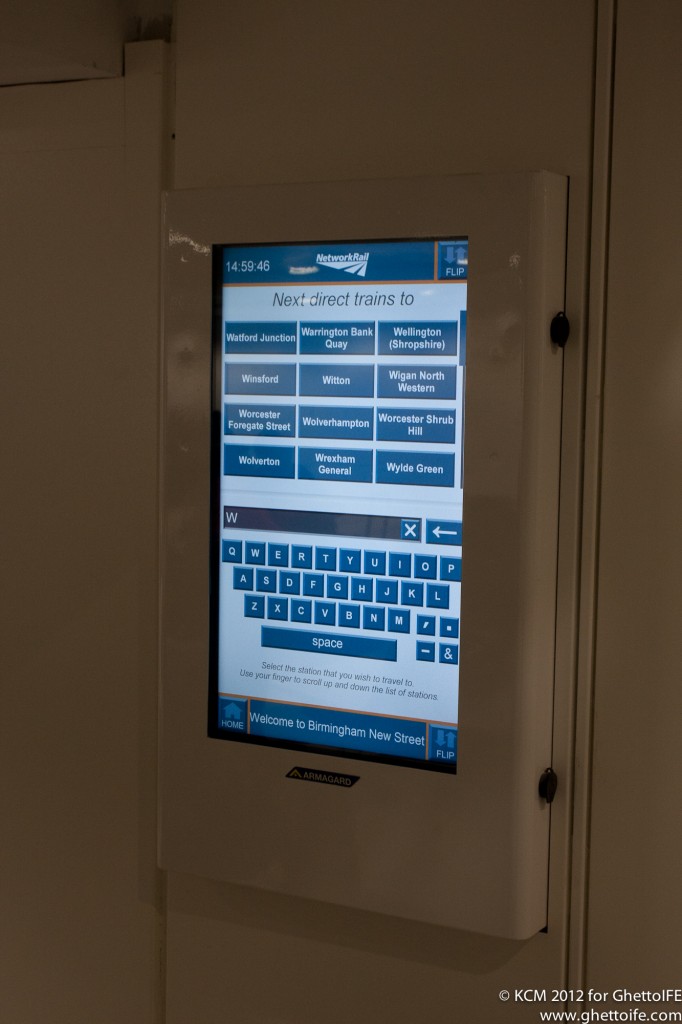 a screen with a keyboard on it