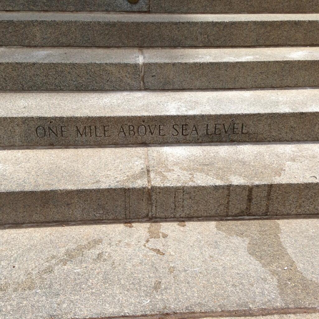 a stone steps with writing on it