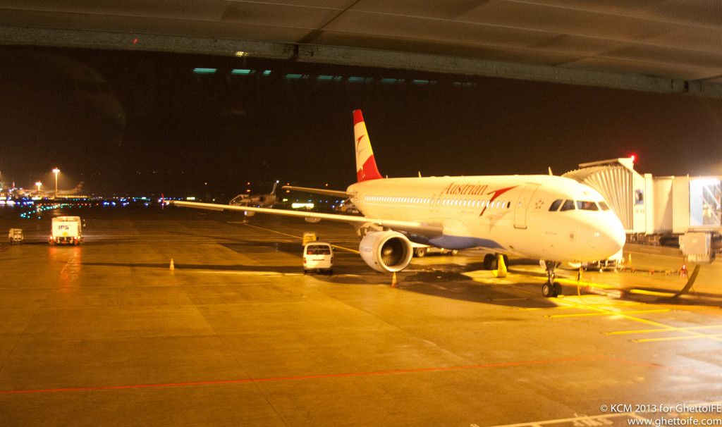 An Austrian Airlines Airbus A320 at Zurich