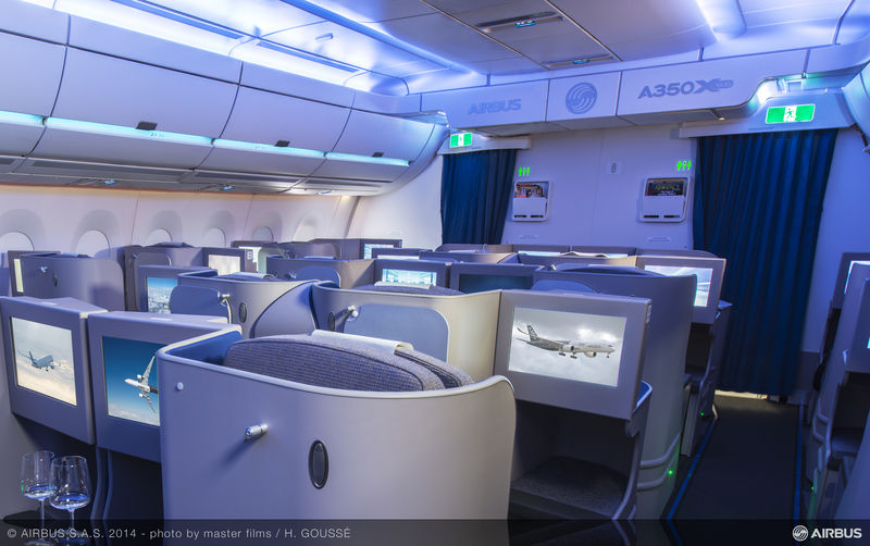 Airbus release interior pictures of the upcoming A350 - Economy Class ...