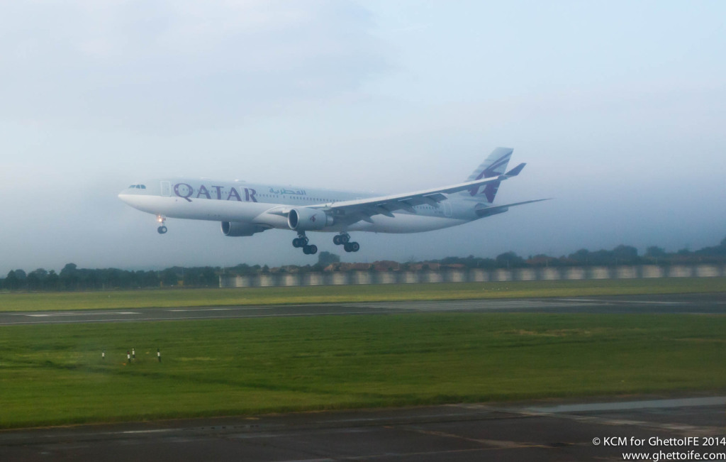 Qatar airways A330 landing at Heathrow - Image, GhettoIFE