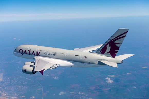 Qatar Airways Airbus A380 in flight - Image Qatar Airways 