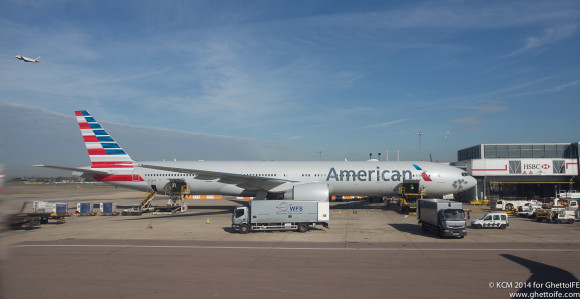 American Airlines Boeing 777-200ER at London Heathrow - Image GhettoIFE
