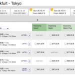 Lufthansa Tokyo Flights from 26th October