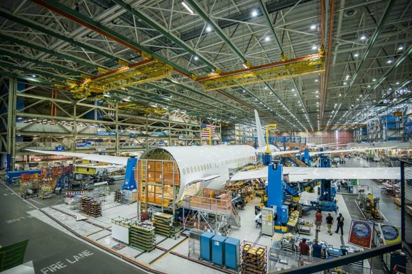 American Airlines Boeing 787 in assembly - Image, American Airlines via Facebook