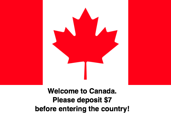 Modified Canada Flag with $7