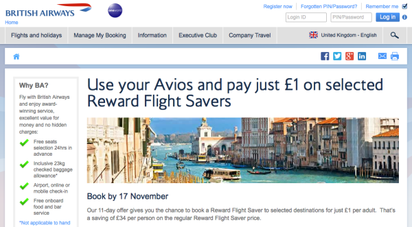 Reward Flight Saver Sale