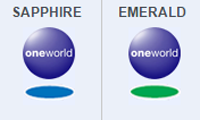 Oneworld Emeral and Sapphire