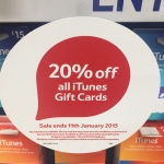 Tesco iTunes Gift voucher 20% off