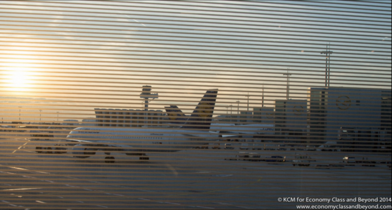 a view of an airport from a window