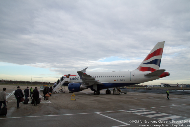 British Airways Airbus A318 at London City Airport