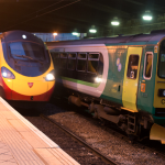 VirginTrains Pendolino arriving into Birmingham New Street with a London Midland Class 153 DMU - Image, Economy Class and Beyond