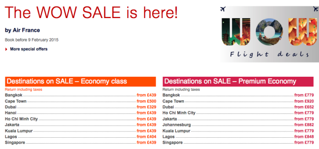 Air France Flash Sale
