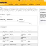 Lufthansa Cancellations due to Strikes - 19th March 2015