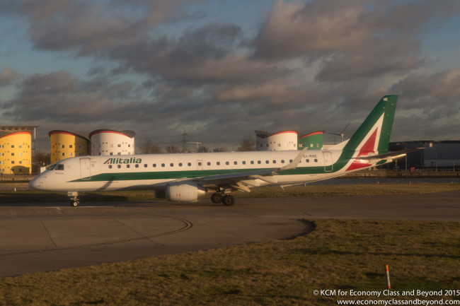 Alitalia Embraer E-190 at London City Airport - Image, Economy Class and Beyond