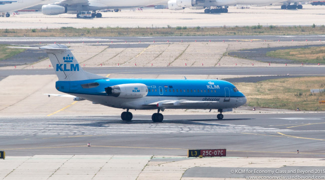 KLM Cityhopper Fokker F70 departing Frankfurt Airport - Image, Economy Class and Beyond