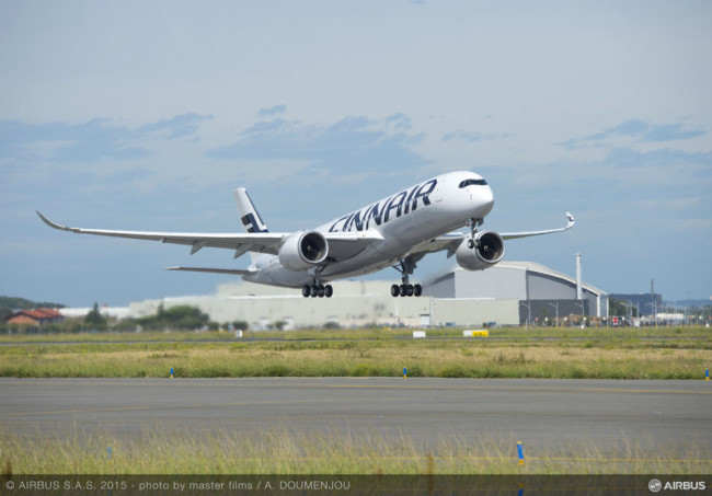 Finnair Airbus A350 first flight