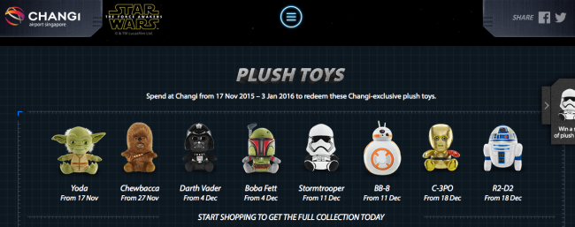 Star Wars Plush Toys at Changi