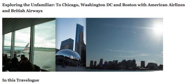 Chicago Washington Boston Trip Report -delayed!
