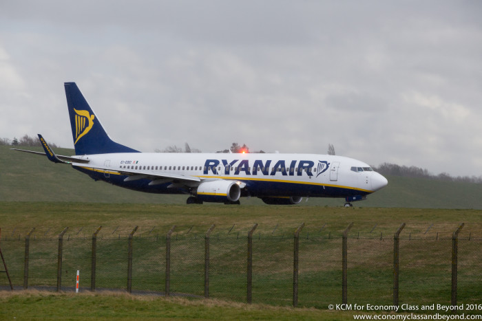 Ryanair Boeing 737-800 taxing at Birmingham Airport - this type of aircraft will be used on flights to the Ukraine - Image, Economy Class and Beyond