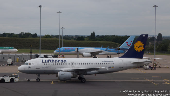 Lufthansa Airbus A319 at Birmingham Airport - Image, Economy Class and Beyond 