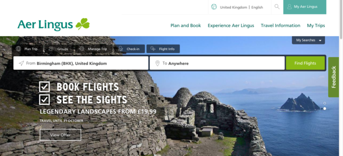 Aer Lingus site