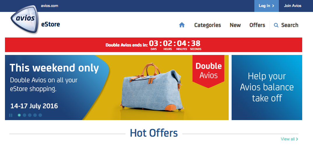 Double Avois points on spend! Economy Class & Beyond