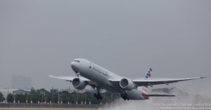 American Airlines Boeing 777 taking off - Image, Economy Class and Beyond