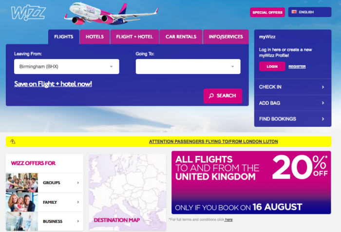 Wizz Air 20% off