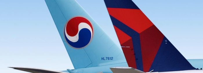 Delta Air Lines and Korea Air Tails - Image, Delta