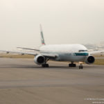 Cathay Pacific Boeing 777 taxing at Hong Kong Airport - Image, Economy Class and Beyond