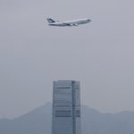 Cathay Pacific Boeing 747-400 conducting its last passenger flight
